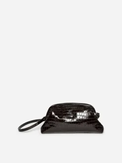 Clutch mit Krokodilprägung