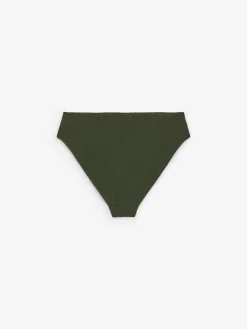 Crinkle-Bikinihose mit mittelhohem Bund