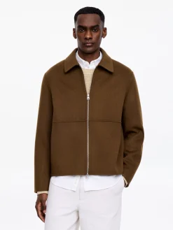 Doubleface-Jacke aus Wolle