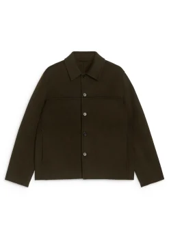 Doubleface-Jacke aus Wollmischung