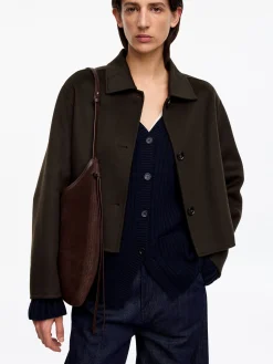 Doubleface-Overshirt aus Wollmischung