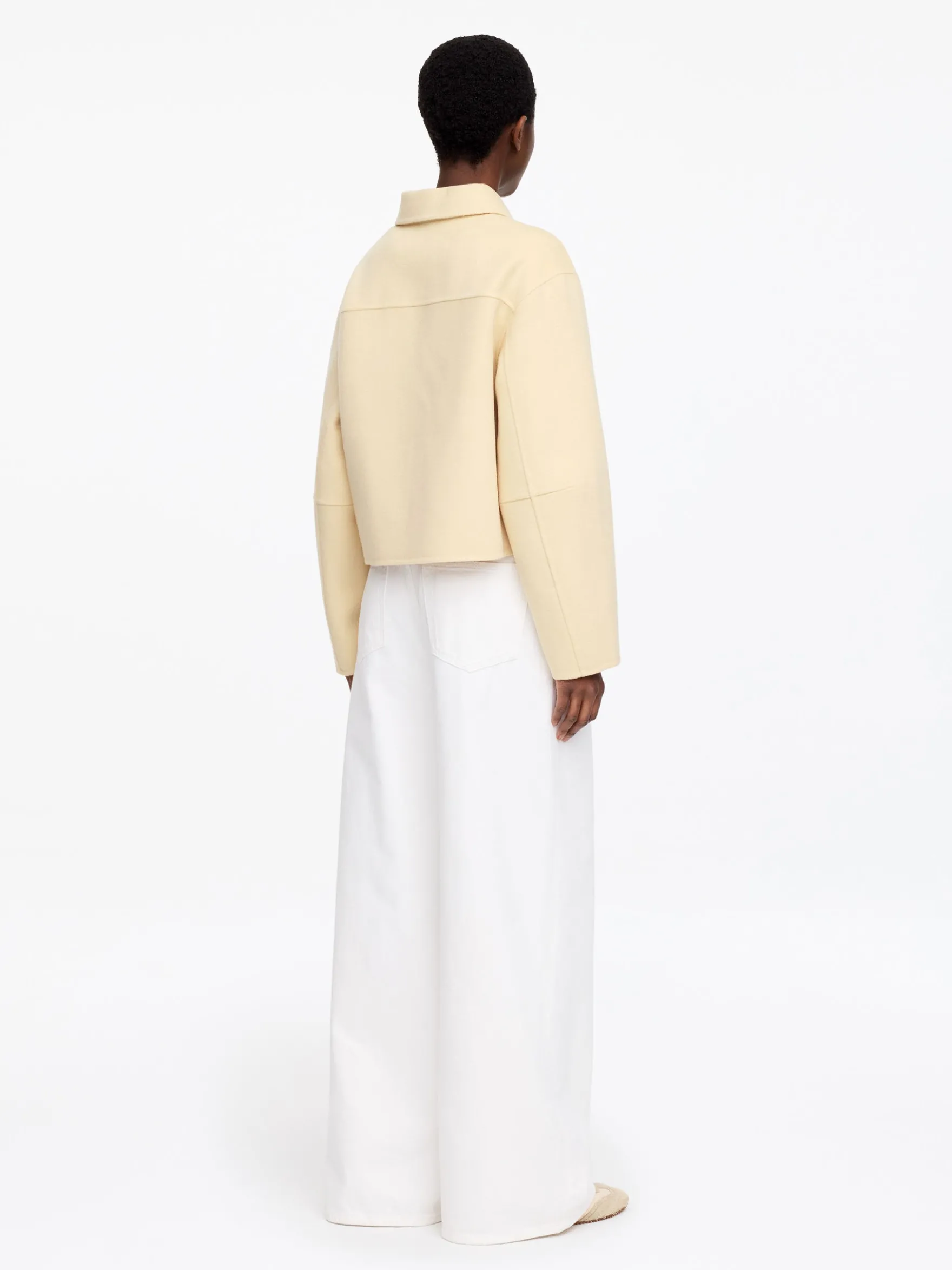 Doubleface-Overshirt aus Wollmischung