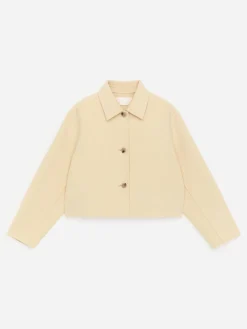 Doubleface-Overshirt aus Wollmischung