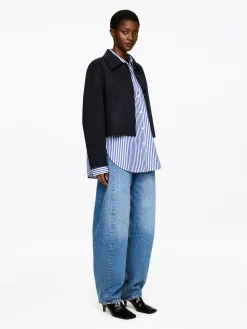 Doubleface-Overshirt aus Wollmischung
