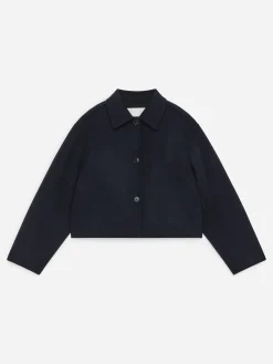 Doubleface-Overshirt aus Wollmischung