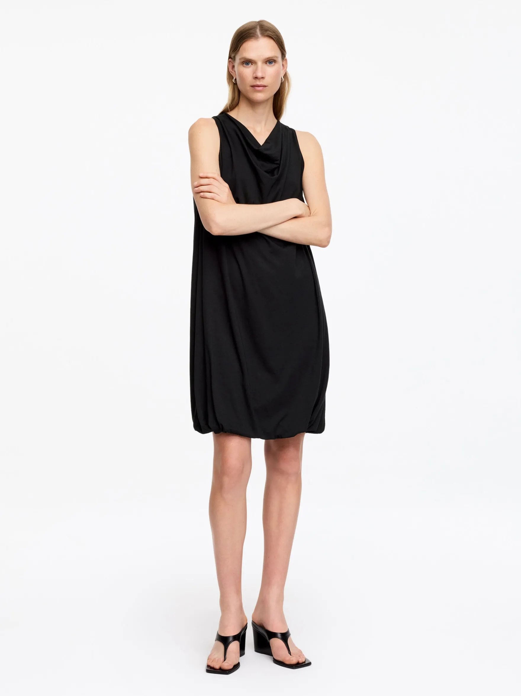 Drapiertes Kleid mit Ballonschnitt
