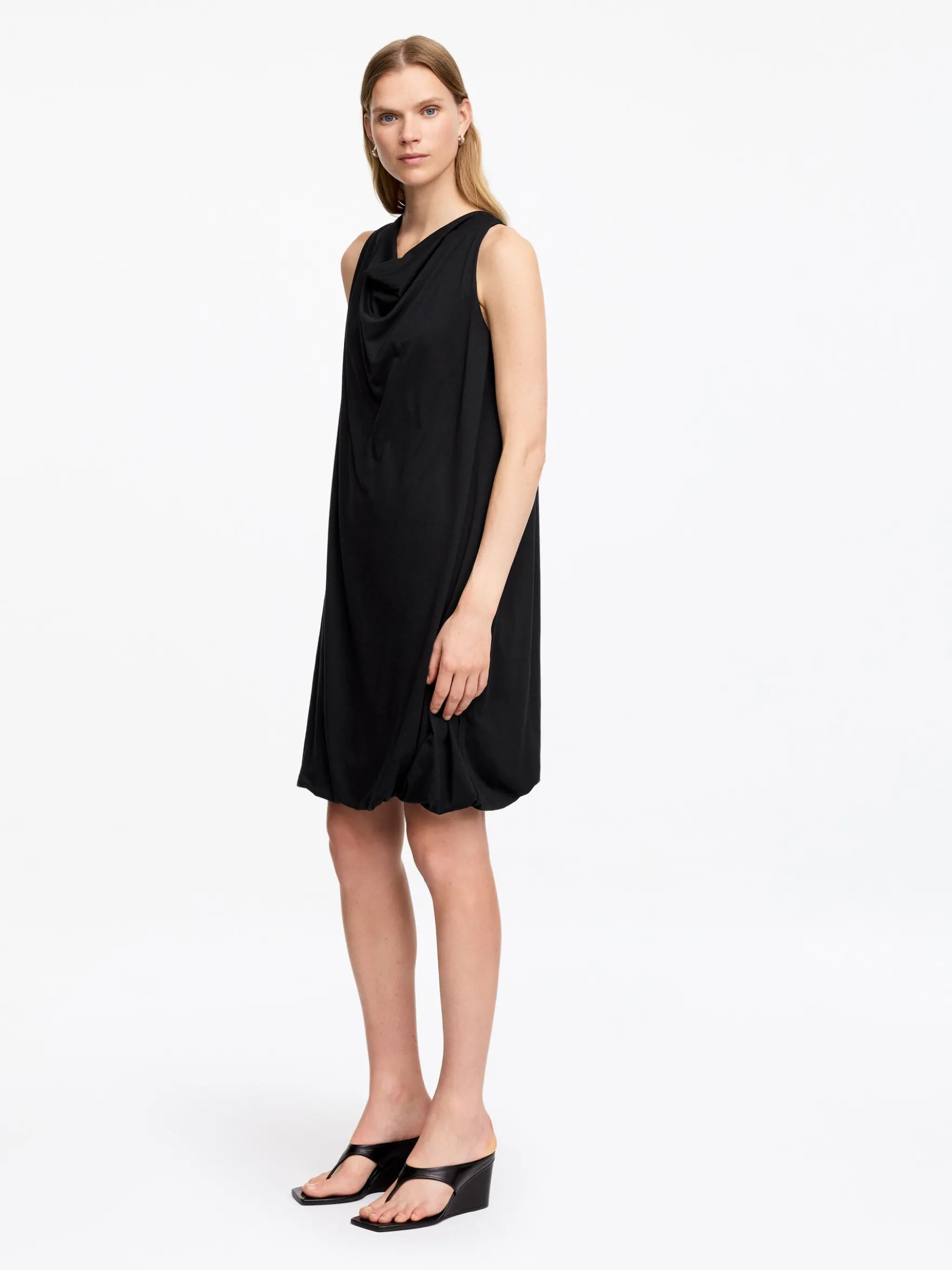 Drapiertes Kleid mit Ballonschnitt