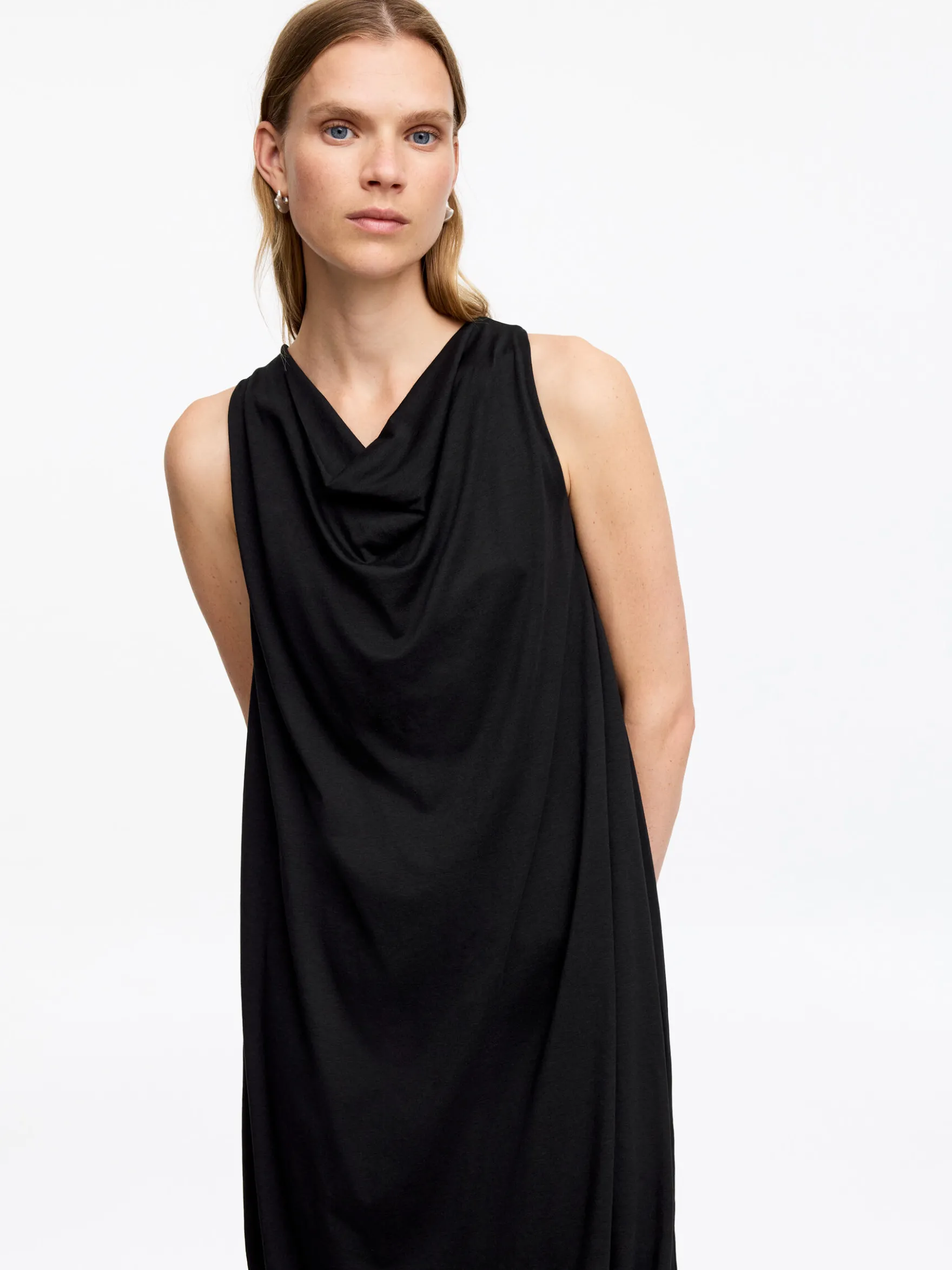 Drapiertes Kleid mit Ballonschnitt