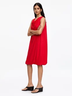 Drapiertes Kleid mit Ballonschnitt