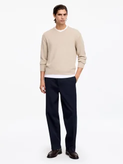 Elegante, weite Baumwollhose