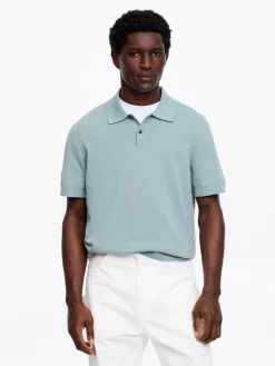 Feinstrick-Poloshirt