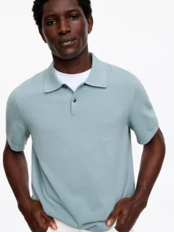 Feinstrick-Poloshirt