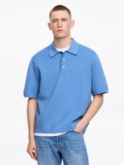 Feinstrick-Poloshirt