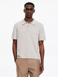 Feinstrick-Poloshirt