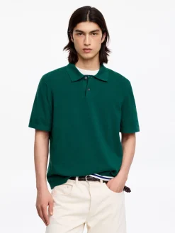 Feinstrick-Poloshirt