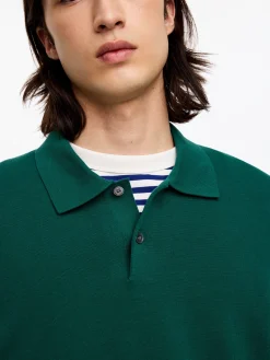 Feinstrick-Poloshirt