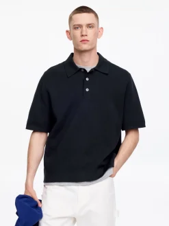 Feinstrick-Poloshirt
