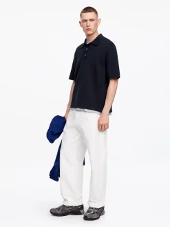 Feinstrick-Poloshirt
