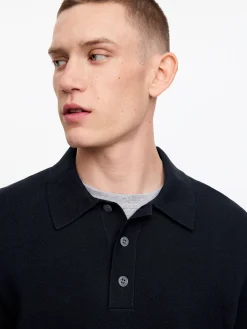 Feinstrick-Poloshirt