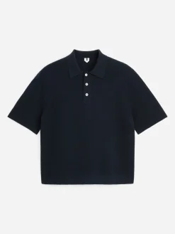 Feinstrick-Poloshirt