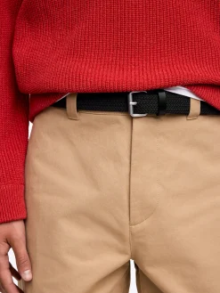 Flechtgürtel mit Lederbesatz