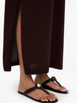 Flip-Flop aus Leder mit Perle