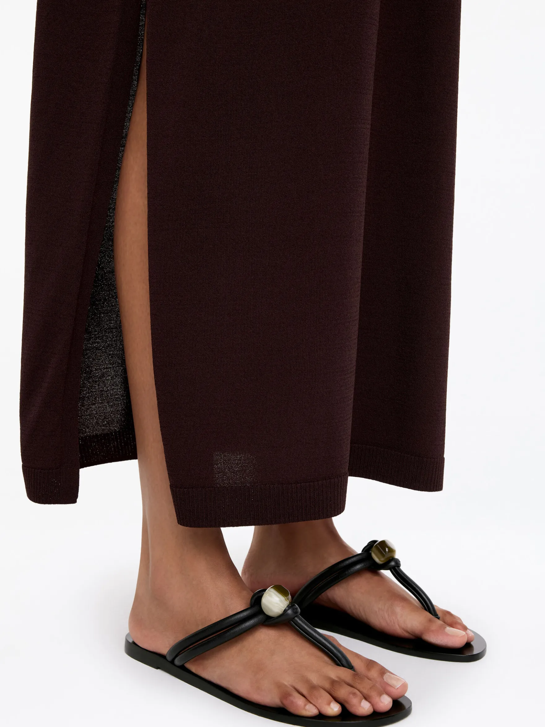 Flip-Flop aus Leder mit Perle