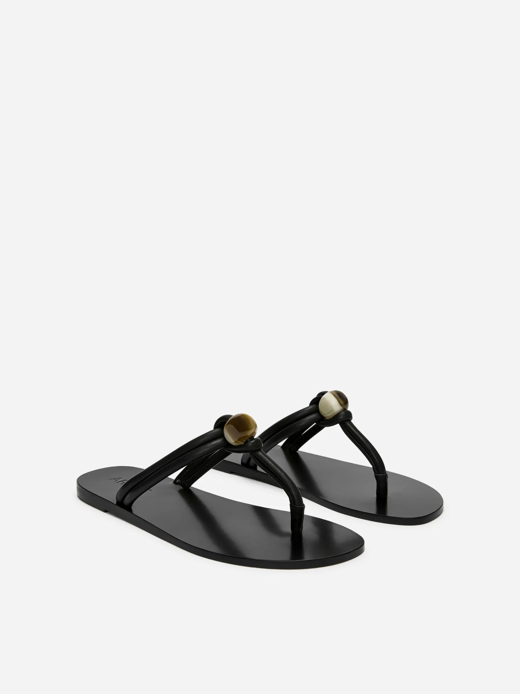 Flip-Flop aus Leder mit Perle