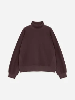 French-Terry-Sweatshirt mit Stehkragen