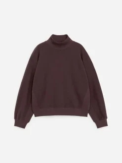 French-Terry-Sweatshirt mit Stehkragen