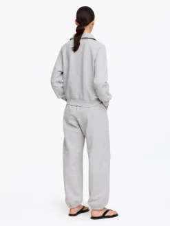 French-Terry-Sweatshirt mit kurzem Reißverschluss