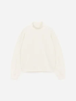 French-Terry-Sweatshirt mit Stehkragen