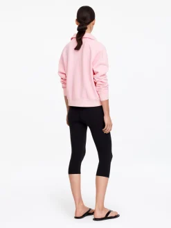 French-Terry-Sweatshirt mit kurzem Reißverschluss