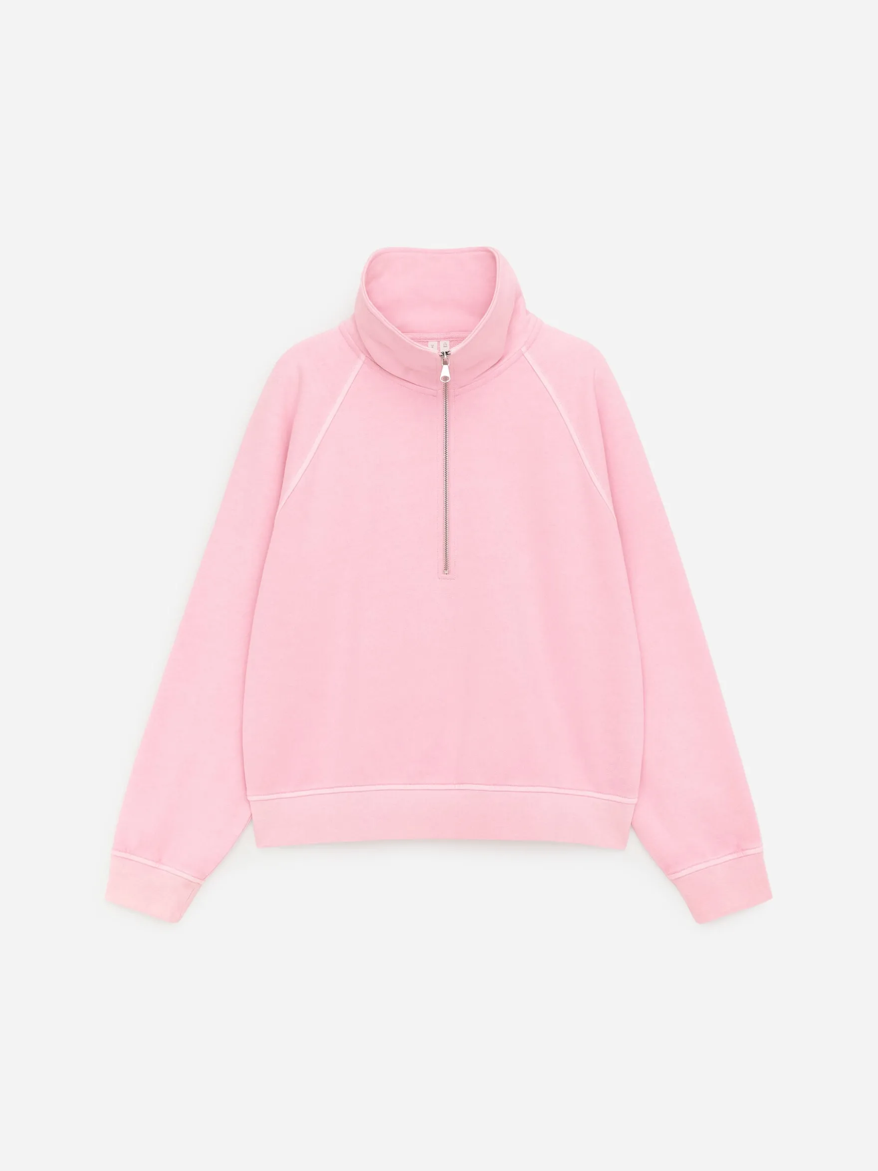 French-Terry-Sweatshirt mit kurzem Reißverschluss