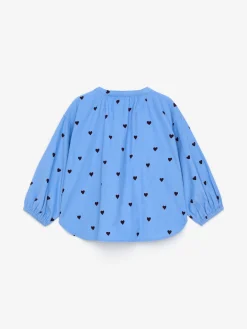 Geraffte Feincordbluse