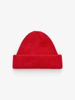 Gerippte Baumwoll-Beanie