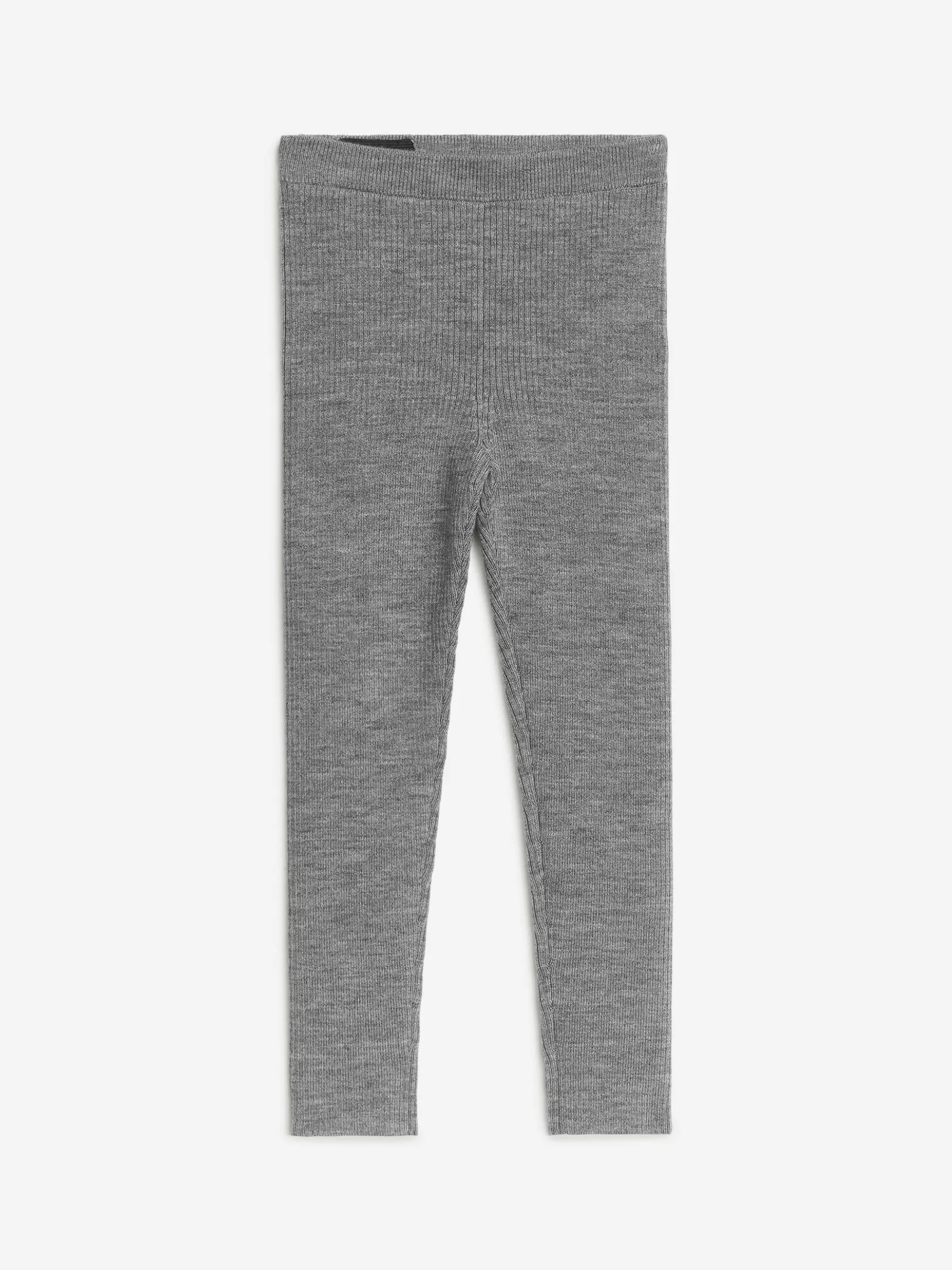 Gerippte Leggings aus Wollmischung