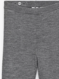 Gerippte Leggings aus Wollmischung