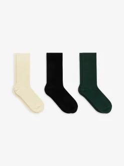 Gerippte Socken aus Supima-Baumwolle, 3er-Pack