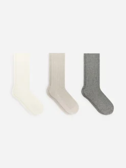 Gerippte Socken aus Supima-Baumwolle, 3er-Pack
