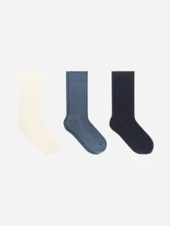 Gerippte Socken aus Supima-Baumwolle, 3er-Pack