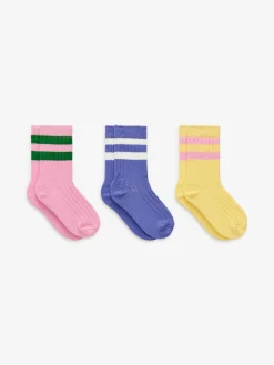 Gerippte Socken, 3er-Pack