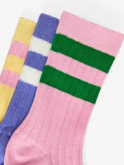 Gerippte Socken, 3er-Pack