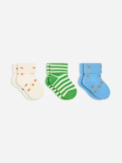 Gerippte Socken, 3er-Pack