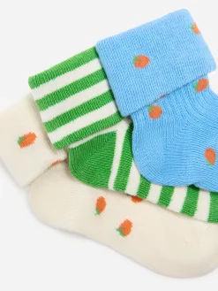 Gerippte Socken, 3er-Pack
