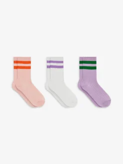 Gerippte Socken, 3er-Pack