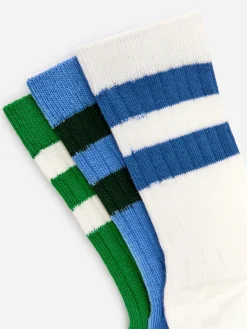 Gerippte Socken, 3er-Pack