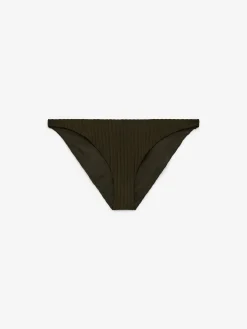 Gerippte, tief sitzende Bikinihose