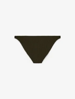 Gerippte, tief sitzende Bikinihose