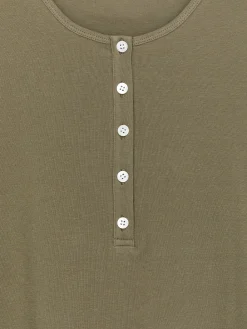 Geripptes Henley-Shirt
